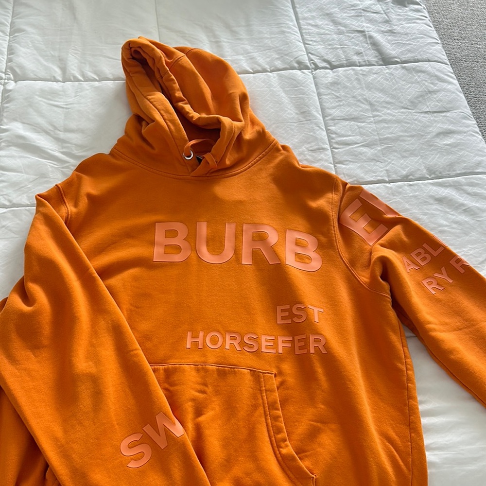 Burberry orange hoodie